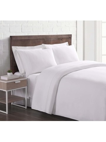 Linen Sheets White Linen 4-Piece Queen Sheet Set, Solid Color Themed, for Men and Women, Oeko-TEX Certified Confidence