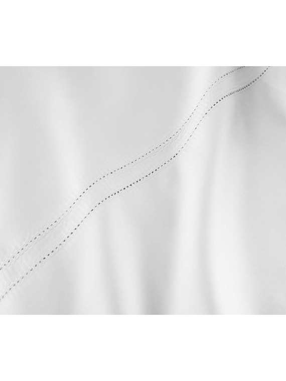 Luxury 100% CEA Certified Egyptian Cotton Sheet Bed Set, Extra-Long Staple, Cool, Breathable, Ultra Comfort, Double Hem-Stitched, Flat, Fitted, and 2 Pillow Cases (White, King)