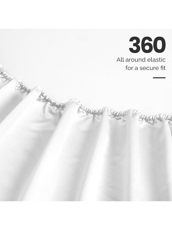 Egyptian Cotton Sheet Set - Sarasota Premium Luxury 1500-Thread Count 100% Egyptian Cotton Bed Sheet Set Solid Deep Pocket Bedding, California King White