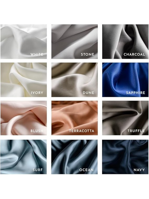 Luxury Sheet Set | 100% Rayon (Viscose) from Bamboo | Queen Size - Charcoal | Deep Pockets | 4-Piece Set (Fitted, Flat, 2 Pillowcases)