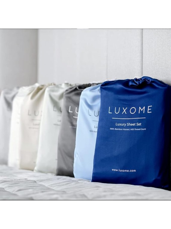 Luxury Sheet Set | 100% Rayon (Viscose) from Bamboo | Queen Size - Charcoal | Deep Pockets | 4-Piece Set (Fitted, Flat, 2 Pillowcases)
