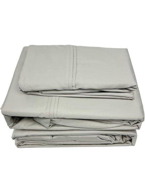 Bedding Patented Oversized Semi-Fitted Top Sheet Set 100% Certified Giza Egyptian Cotton Extra Long Staple Cotton ELS 500 TC Sateen Weave
