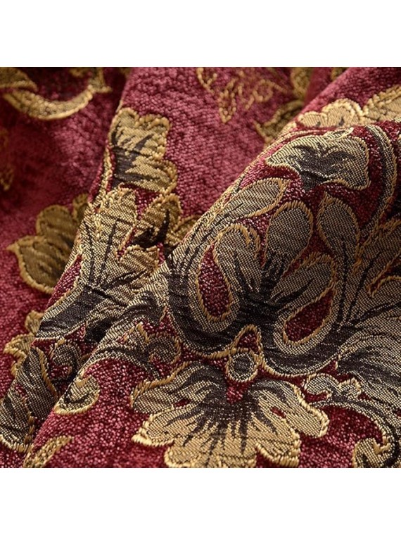 Household Goods Floral Jacquard Design Eyelet Curtains (Pair) -Home Decor Thermal Insulated Window Blackout Curtains, Opaque Curtains,200X230cm