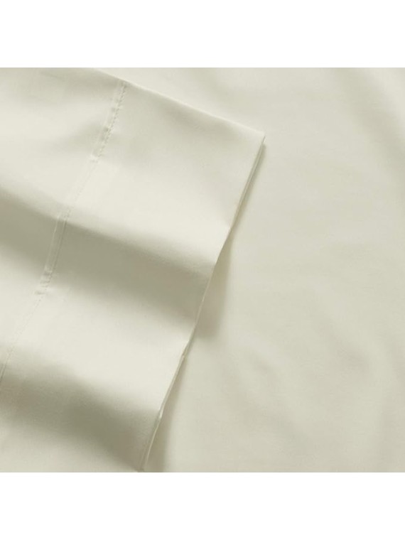 6 Piece 1500 Supreme Collection Brushed Microfiber Deep Pocket Sheet Set-2 Extra Pillow Cases, Great Value, Rv Short Queen, Ivory (Pack of 12, 72 Count Total)