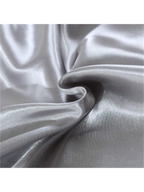 Satin Bed Set 4 Pieces Queen Size Sheets Set Breathable Satin Sheets Full Size Bedding with Zipper Closure Satin Fitted Sheet Lightweight Satin Silk Sheet Set Luxury for Double Bed-P King