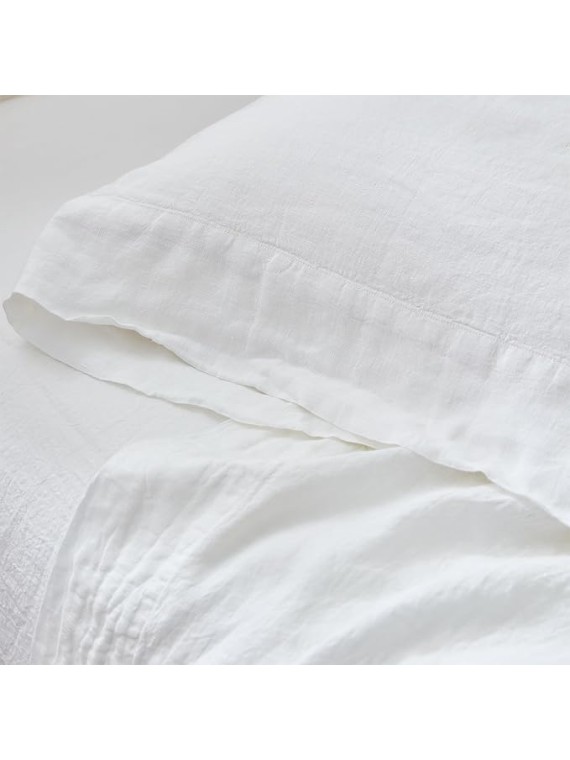 Dark Sky Reserve® - Portugal Made 100% Linen King Sheet Set - White