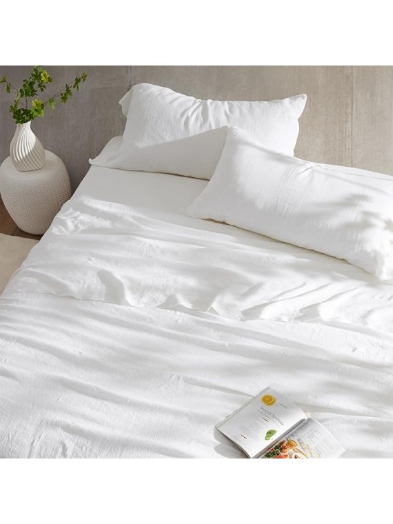 Dark Sky Reserve® - Portugal Made 100% Linen King Sheet Set - White