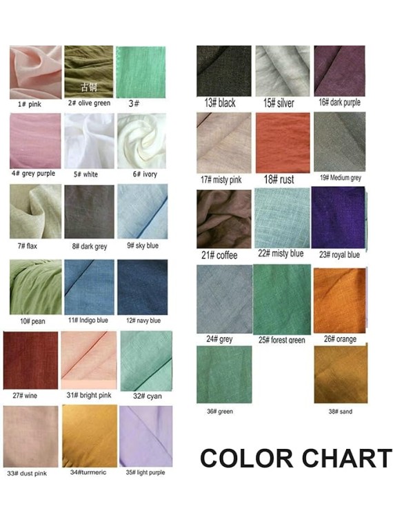 100% Linen 4 PCS Sheet Set, Breathable Natural Linen Sheets Pillowcase Set for All Seasons, Includes 1x Fitted Sheet, 1x Flat Sheet, 2X Pillowcase, Support Solid Color Custom (Flax, Queen)