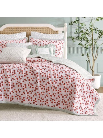 Quilt Bedding Set Vintage Cottage Core Country 100% Cotton 3-Piece, King, Multi Tomayto-Tomahto