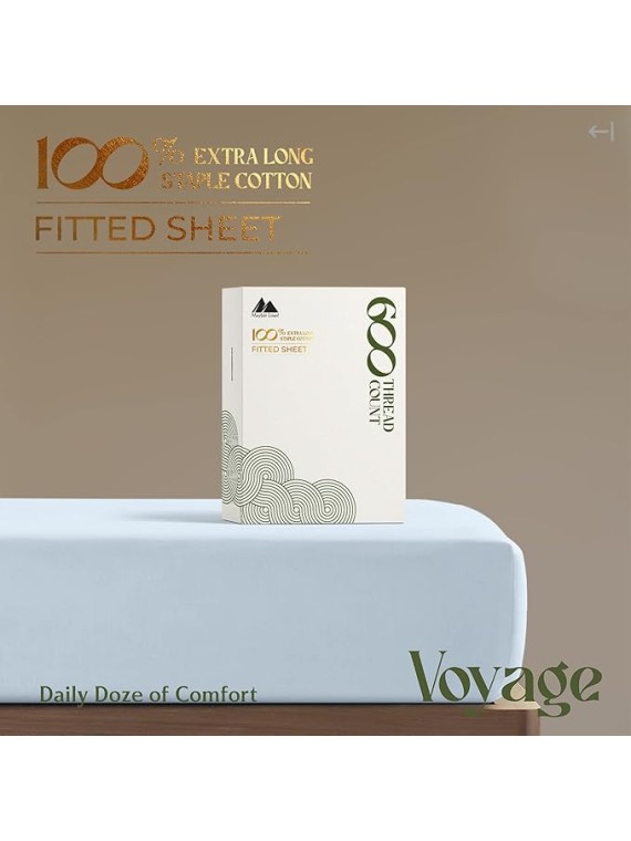 5 Piece Bedding Bundle - King-Sized 100% Extra Long Staple 1500 TC Egyptian Cotton Light Blue Color 4 Piece Sheet Set with an Extra Luxurious Deep Pocket Fitted Sheet