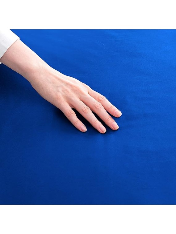 Olympic Queen Size 4-Piece Sheet Set Glamorous 14 Momme Mulberry Silk Sheets Fits 19-22" Deep Pocket - Ultimate Sleep Experience in Pure Silk (Solid, Royal Blue)
