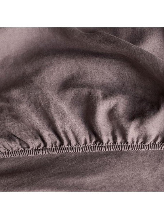 100% French Linen Sheet Set by Queen - Clove