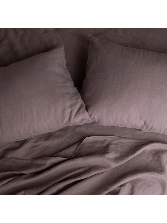 100% French Linen Sheet Set by Queen - Clove