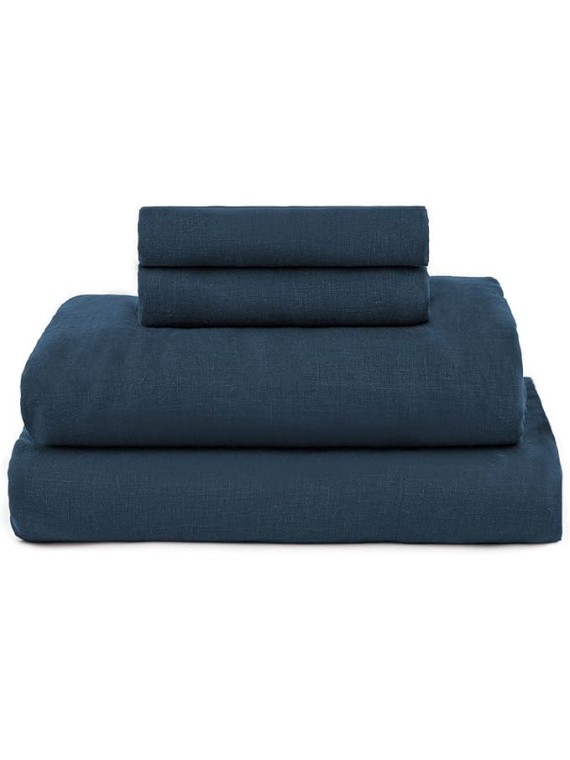 100% French Linen Sheet Set by Queen - Clove