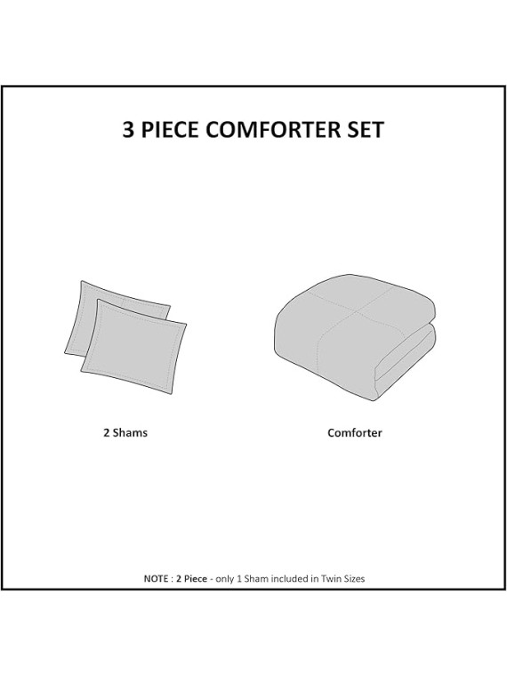 Tufted Cotton Chenille Medallion Comforter Set for King/Cal King Bed All-Season Use, Taupe