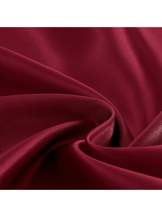 Regal Comfort California King Size 4-Piece Sheet Set 22 Momme Mulberry Silk Bed Set Fits 14-18" Deep Pocket - Mulberry Silk Sheets for Designer-Inspired Homes (Solid, Burgundy)