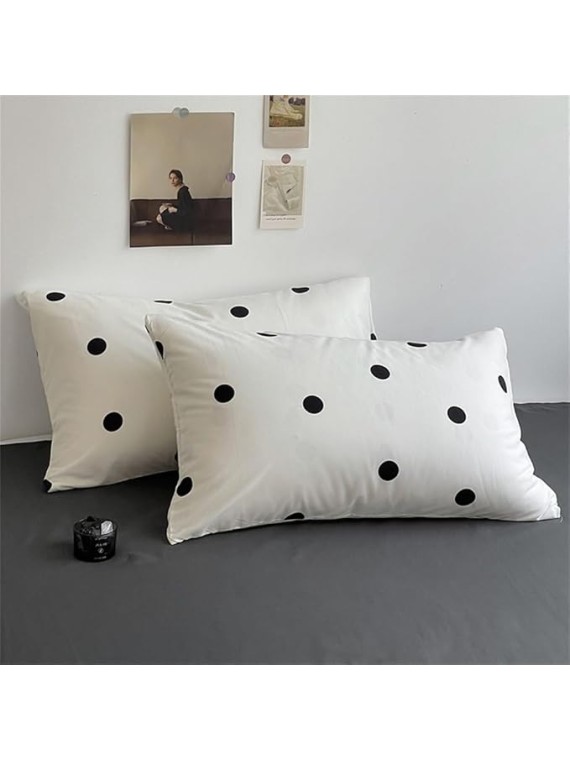 Simple Style Bed Linen Set Skin-Friendly Bedsheet Set Pillowcase 이불세트 Brushed Bedclothes Single/Full/Queen/King Size Bedding Set,04,Full 4pcs