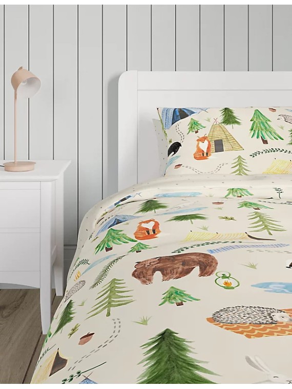 Pure Cotton Sateen Geometric Bedding Set