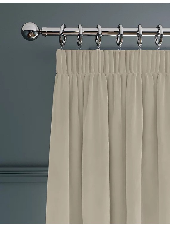 Velvet Pencil Pleat Ultra Temperature Smart Curtains