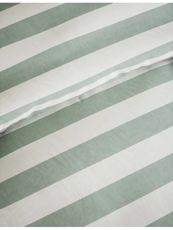 Linen Blend Striped Bedding Set