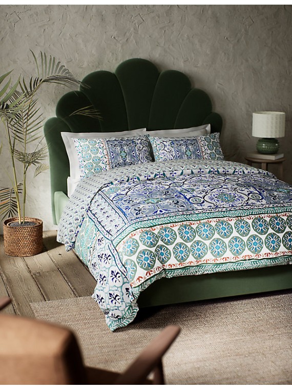 Comfortably Cool Lyocell Rich Spliced Tile Bedding Set