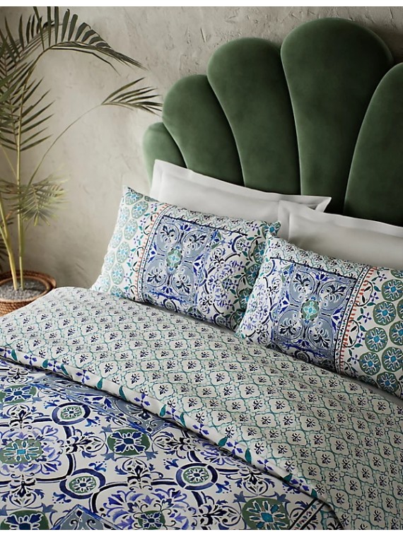 Comfortably Cool Lyocell Rich Spliced Tile Bedding Set
